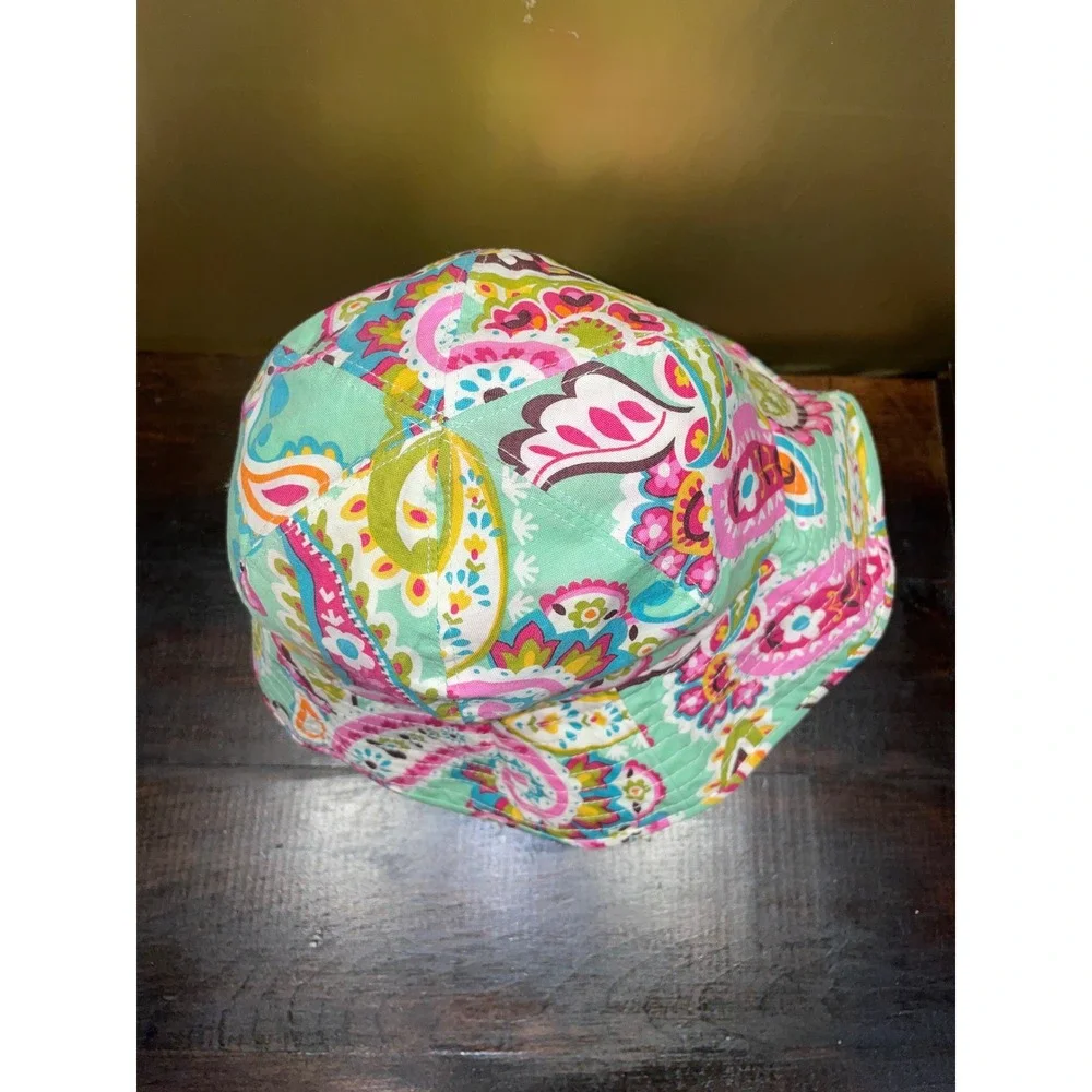 Vera‎ Bradley Paisley Floral Bucket Sun Hat Summer Travel Beach Fun Colorful